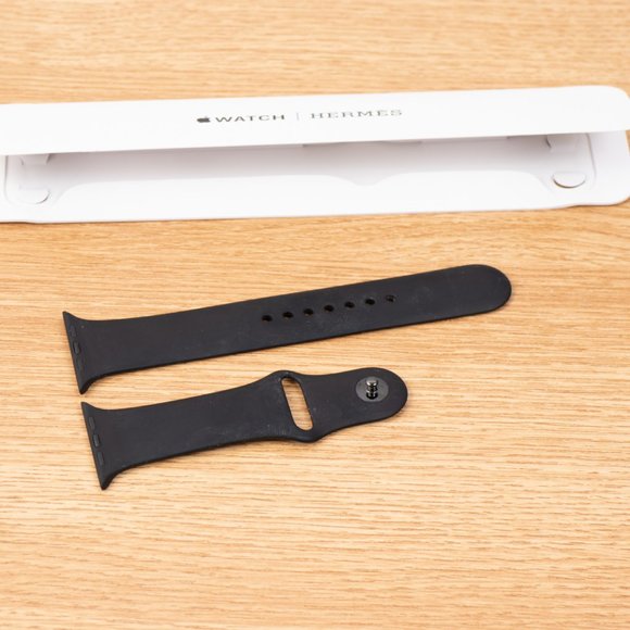 Hermès Hermes Black 45mm 44mm 42mm Sport Band M/L Apple Watch